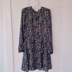 Floral dress long sleeves NWT